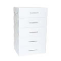 5 Small White Storage Boxes