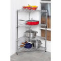 Caraselle 3' High Chromed Steel Modular Corner Shelving Unit