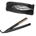 Travel Hair Straightener in Black with Free Heat Resistant Travel Pouch