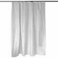 Deluxe White Diamond 100% Treated Polyester Shower Curtain with Weighted Bottom Hem 180x180cm & 12 Curtain Rings