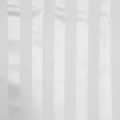 Deluxe White Striped 100% Treated Polyester Shower Curtain with Weighted Bottom Hem 180 x 180 cms & 12 Curtain Rings