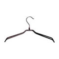Black Coated Non-Slip Hanger With Extra Wide Shoulder Support