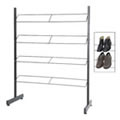 Black Steel Shoe Rack with 4 Shelves