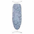 Jumbo Size Blue HOOPS Design 100% Cotton Ironing Board Cover with Thick Foam Backing & Drawstrings. This Cover is Designed to fit Ironing Boards with an Ironing Surface of 152 x 60cms