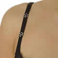 Caraselle Jewelled Bra Strap Black Elastic With Diamonte