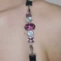 The Caraselle Jewelled Bra Strap with Coloured Stones