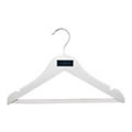 3 Deluxe Childrens Shaped Wooden Hangers with Non-Slip Trouser Bar & Notches. Each Hanger has a Different Slogan.
