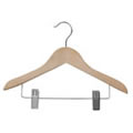 1 Childrens Wooden Hanger with Clips