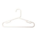 1 Pack of 10 Childs White Polypropylene Hangers 30cms