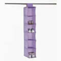 Kids Hanging Organizer in Lilac - 6 Shelves
