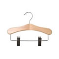 Childrens Wooden Hanger with Adjustable Clips
