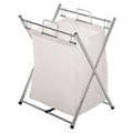 Deluxe Chrome & Canvas laundry Hamper