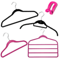 Huggable hangers in Black & Pink