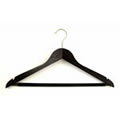 Deluxe walnut finish suit hanger