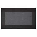 2 x Machine Washable Madras Door Mats 50 x 80 cms in Dark & Light Charcoal Grey