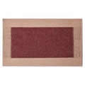 Machine Washable Madras Door Mat 50 x 80 cms in Light & Dark Rust