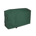 Deluxe Dark Green Trolley BBQ Cover in High Quality PVC Backed Polyester UV Stabilised against the Sun. Made by Bosmere. 97 x 79 x 51 cm