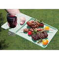 Pack of 4 Green Plastic Dining Trays 30 x 20 x 1cm