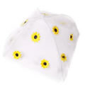 Caraselle Pop-Up Large Mesh Food Cover Umbrella In Polyester with Sunflowers Design 48 x 48 cm