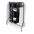 The Caraselle Student 4' Clothes Rail Pack, All Black - The Instant Wardrobe Solution. Clothes Rail & Rail Cover + 2 Hanging Organizers & 12 Hangers