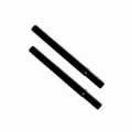 Pair of Black 12 inch Garment Rail extension pieces