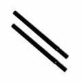 Pair of 38cm (15in) Black Extension Pieces