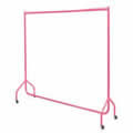 6ft Bespoke Caraselle Custom Coated Bright Pink Garment Rail.  Made in Britain