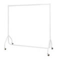 6' wide Brilliant White Garment Rail