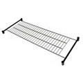 Spacesaving 4' Bottom Shelf for our 4' Superior All Black Clothes Rail