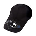 Caraselle Solar Powered Black BaseBall Cap with Fan