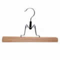 The Caraselle Trouser Clamp Hanger 25cms wide Felt Lined Rotating Chrome Hook