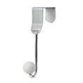 Caraselle Chrome Over Door Hanger with 1 White Ceramic Ball to fit internal doors up to 4.5cm