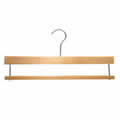 Caraselle Deluxe Wooden Trouser Hanger with Non-Slip Bar with Adjustable Bar 35cm wide