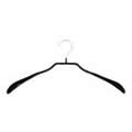 Black Bulbous Non-Slip Hanger, Extra Wide Support for Shirts & Jackets