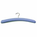 Caraselle New Light Blue Gingham Padded Hanger with Chrome Swivel Hook 40cm wide