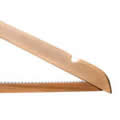 Deluxe Shaped Solid Beech Suit Hanger with Non-Slip Trouser Bar with Notches