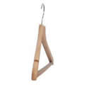 Deluxe Shaped Solid Beech Suit Hanger with Non-Slip Trouser Bar with Notches