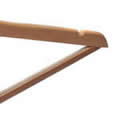 Deluxe Shaped Solid Beech Suit Hanger with Non-Slip Trouser Bar with Notches