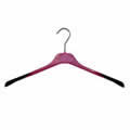 Gok's Pink Deluxe Shaped Tops Hanger with Non-Slip Shoulder piece 44cms wide