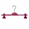 Gok's Pink Deluxe Trouser / Skirt Hanger with Extra Strong Adjustable Clips & Skirt Hooks 37cms wide