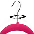 4 Bar Non-Slip Huggable Trouser Hanger in Deep Pink. 45cms wide, 43cm high & only 5mm deep
