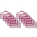 4 Bar Non-Slip Huggable Trouser Hanger in Deep Pink. 45cms wide, 43cm high & only 5mm deep