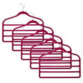 4 Bar Non-Slip Huggable Trouser Hanger in Deep Pink. 45cms wide, 43cm high & only 5mm deep