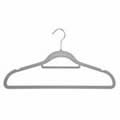 Non-Slip Huggable Hanger in Cool Grey with Tie/Belt Bar & Notches 45cm wide & 25cm high