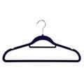 Non-Slip Huggable Hanger in Navy Blue with Tie/Belt Bar & Notches 45cm wide & 25cm high