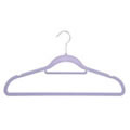 Non-Slip Huggable Hanger in Lilac with Tie/Belt Bar & Notches 45cm wide & 25cm high.