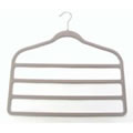 4 Bar Non-Slip Huggable Trouser Hanger in Taupe. 45cms wide, 43cm high & only 5mm deep
