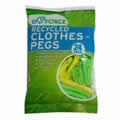 Ecoforce pack of 24 Strong Hurricane Force Grip Clothes Pegs made of Recycled Plastic