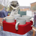 Red Muggi 4 Cup Holder