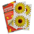 1 pack of Four window Fly Stickers - attracts & kills flies. No pesticides or odour